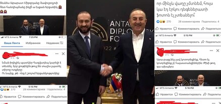 Քո դեմքը, երբ 5000 զինվոր մատաղ ես արել. համացանցում քննարկվում է  Միրզոյան-Չավուշօղլու հանդիպումը