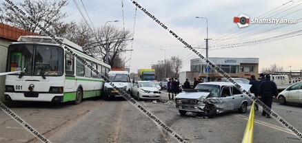 Երևանում խոշոր ավտովթար է տեղի ունեցել․ բախվել են 8 տրանսպորտային միջոցներ