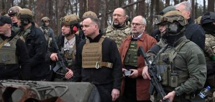 Լեհաստանի, Լիտվայի, Լատվիայի և Էստոնիայի նախագահներն այցելել են Կիևի մերձակայքում գտնվող ավերված քաղաք