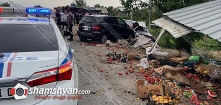 «Mercedes»-ը բախվել է մայթեզրին գյուղմթերքներ վաճառողների տաղավարներին, ապա կայանված ավտոմեքենային․ shamshyan.com
