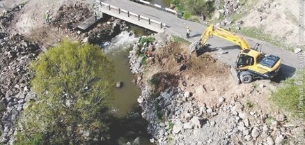 Լուսագյուղ-Երասխահուն հատվածում գտնվող կամրջի վնասման հետևանքով երթևեկությունը շարունակվում է իրականացվել մեկ գոտիով