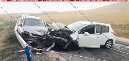 Գառնի-Արտաշատ ճանապարհին բախվել են Nissan Tiida-ն ու Opel Zafira-ն. կա 4 վիրավոր. shamshyan.com