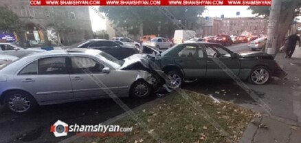 Արշակունյաց պողոտայում բախվել են 2 Mercedes-ներ․ shamshyan.com