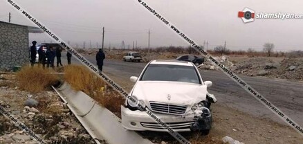 Ավտովթար Արարատի մարզում. բախվել են Mercedes-ն ու Opel Vectra-ն. կան վիրավորներ․ shamshyan.com