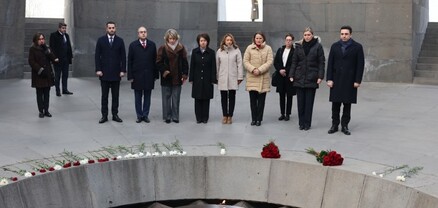 Ալեն Սիմոնյանն ու Յաել Բրաուն-Պիվեն այցելել են Ծիծեռնակաբերդի հուշահամալիր