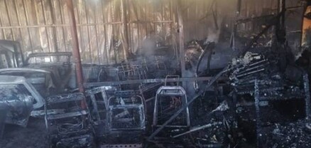 Տաշիր քաղաքում այրվել է ավտոտեխսպասարկման կետերից մեկի տանիքը