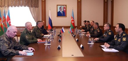 Ադրբեջանի պաշտպանության նախարարն ընդունել է Արցախում ռուս խաղաղապահների նոր հրամանատարին