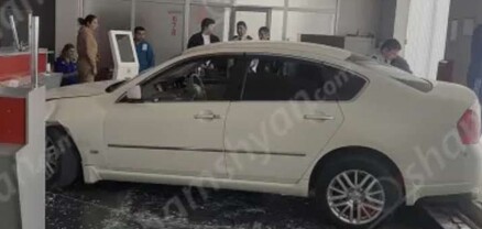 Nissan-ը մխրճվել է Երևանում գործող բանկերից մեկի տարածք․ shamshyan.com