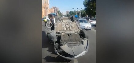 Երևանում վթարի արդյունքում Ford-ը գլխիվայր շրջվել է․ վարորդը հոսպիտալացվել է