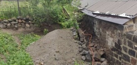 Փլուզվել է տներից մեկի պատը, վնասվել է խմելու ջրի խողովակը. վնասներ անձրևի հետևանքով