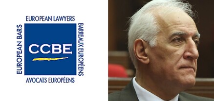 CCBE-ն խստորեն դատապարտել է ՀՀ-ում փաստաբանների նկատմամբ բռնությունները և  կոչով դիմել Վահագն Խաչատուրյանին
