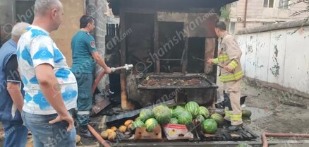 Խոշոր հրդեհ՝ Մասիսում․ բանջարեղենի կրպակը վերածվել է մոխրակույտի․ shamshyan.com