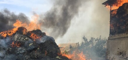 Ջրահովիտում մոտ 1100 հակ պահեստավորած անասնակեր է այրվել