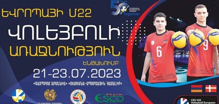 Երևանը կընդունի վոլեյբոլի տղամարդկանց Եվրոպայի մինչև 22 տարեկանների առաջնության ենթախմբային մրցաշարը