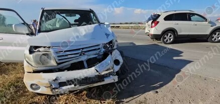 Արարատի մարզում բախվել են Mitsubishi Pajero-ն ու Chevrolet-ը. կա վիրավոր. shamshyan.com