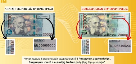 Շրջանառվում են ՀՀ օրենսդրության խախտումներով պատրաստված հուշանվերային «թղթադրամներ». ԿԲ