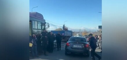 Երևանում «Հագեր» մակնիշի ավտոբուսն արգելակների անսարքության  պատճառով բախվել է 4 ավտոմեքենայի