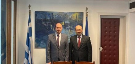 Դեսպան Մկրտչյանը հանդիպել է Սփյուռքի հարցերով Հունաստանի ԱԳ փոխնախարար Յորղոս Կոցիրասին
