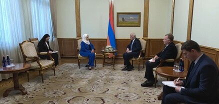 Նախագահ Վահագն Խաչատուրյանն ԱՄԷ դեսպանի հետ քննարկել է համագործակցային հարցեր