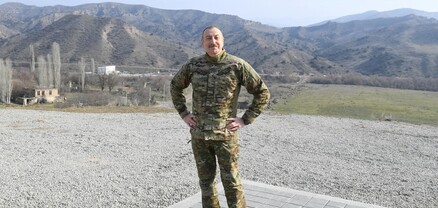 Ալիևը կնոջ և որդու ուղեկցությամբ այցելել է Շուշի և Քարվաճառ