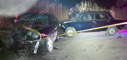 Արմավիրի մարզում բախվել են Mercedes-ը, Ford Transit-ն ու ՎԱԶ-2107-ը. կա 4 վիրավոր. shamshyan.com