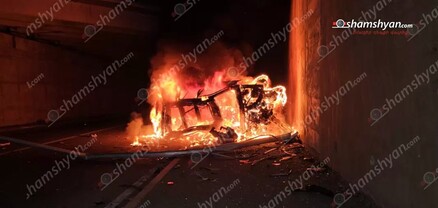 Ավտովթար և հրդեհ՝ Երևանում. վարորդին վառվող ավտոմեքենայից դուրս է բերել մի երիտասարդ. shamshyan.com