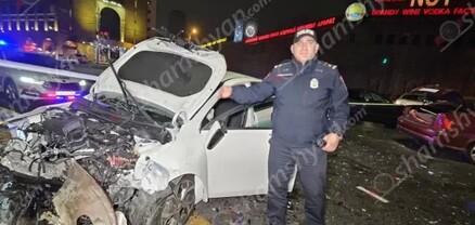 Երևանում՝ «Հաղթանակ» կամրջի սկզբնամասում, բախվել են Kia-ն ու Opel-ը․ կան վիրավորներ․ shamshyan.com