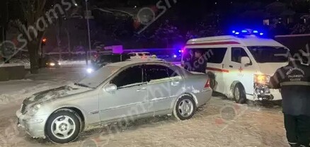 Վանաձորում բախվել են կանչով դեպքի վայր մեկնող շտապօգնության ավտոմեքենան, Mercedes-ը, Nissan-ն ու ՎԱԶ-2107-ը. shamshyan.com