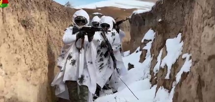 Ադրբեջանական հատուկ զորքերը զորավարժանքներում խաղարկում են լեռնային դիրքերի գրավման սցենարները