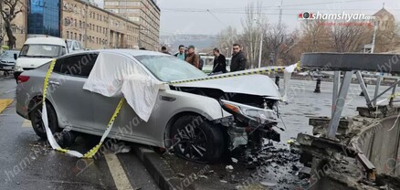 Երևանում 32-ամյա վարորդը Kia-ով բախվել է թունելի բետոնե պատնեշին․ կա վիրավոր․ shamshyan.com