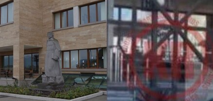 Ադրբեջանը օկուպացված Ստեփանակերտում Խաչատուր Աբովյանի անունը կրող դպրոցի բակից հեռացրել է գրողի արձանը