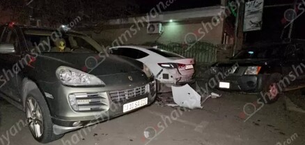 Երևանում անչափահասը Nissan-ով բախվել է կայանված Hyundai-ին, վերջինն էլ բախվել է կայանված Porsche-ին. կա վիրավոր. shamshyan.com