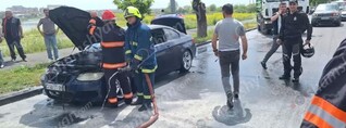 Երևանում՝ ԱՄՆ դեսպանատան մոտ, հրդեհ է բռնկվել BMW-ում. shamshyan.com