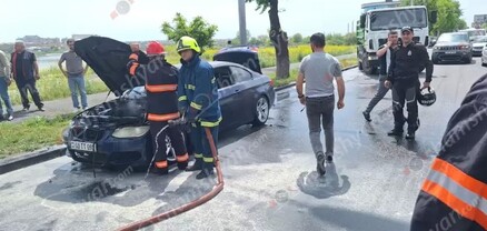 Երևանում՝ ԱՄՆ դեսպանատան մոտ, հրդեհ է բռնկվել BMW-ում. shamshyan.com