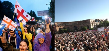 Սովորական երեսպաշտություն․ Թբիլիսիում բողոքի ակցիաներն ինքնաբուխ են, Երևանում՝ ուղղորդված