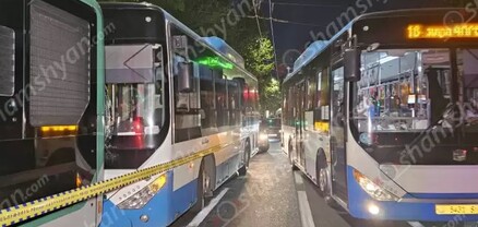 Երևանում բախվել են թիվ 18 և թիվ 1 երթուղիներն սպասարկող ավտոբուսները. կա վիրավոր. shamshyan.com