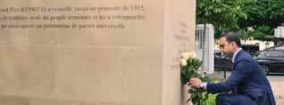 Տիգրան Ավինյանը Փարիզում հարգանքի տուրք է մատուցել Հայոց ցեղասպանության զոհերի հիշատակին