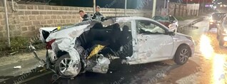 Կասկադյորական ու խոշոր ավտովթար՝ Զովունի գյուղում. «Hyundai»-ի վարորդը եղել է խմած. կա վիրավոր. shamshyan.com