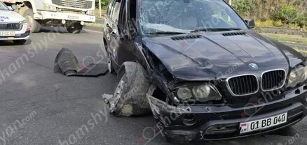 Երևանում BMW X5-ը բախվել է աղբամաններին. պատճառը մեքենայի տեխնիկական խնդիրն է եղել. shamshyan.com