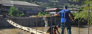 Քարկոփ գյուղի հետիոտնային կամրջի կառուցման աշխատանքները շարունակվում են