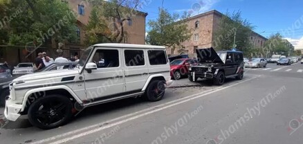Երևանում վթարի են ենթարկվել հարսանիքի մեկնող «Mercedes G500»-ները. shamshyan.com