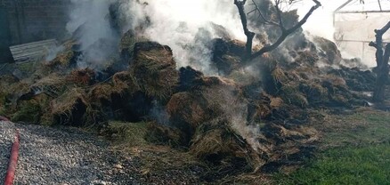 Մեծամոր գյուղում այրվել է անասնակեր