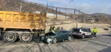 Կապանում բախվել են «Toyota»-ն ու բեռնատարը․ կա 1 զոհ, 2 վիրավոր. shamshyan.com