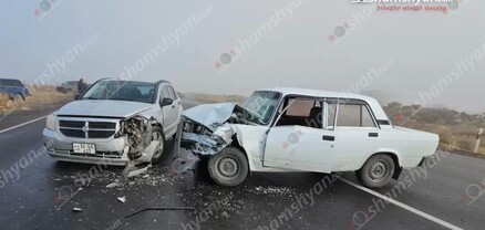 Կարին գյուղում բախվել են «Dodge»-ն ու «ՎԱԶ 2107»-ը. կա 2 վիրավոր. shamshyan.com