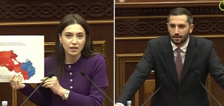 Աննա Մկրտչյանը ոչ թե «իրական», այլ՝ «իսկական» Հայաստանի քարտեզը փակցրեց ԱԺ նիստերի դահլիճում