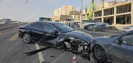 Երևանում՝ Գևորգ Չաուշ փողոցում, բախվել են «Hyundai Sonata»-ն, «Suzuki»-ն ու «Opel»-ը. shamshyan.com