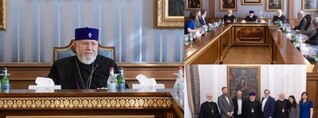 Կաթողիկոսն ընդունել է Ասիայի և Աֆրիկայի երկրների ինստիտուտի տնօրենի գլխավորած պատվիրակությանը