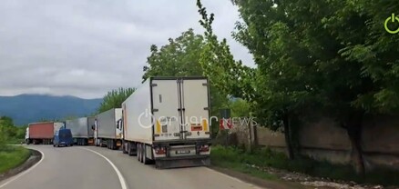 Հայ–վրացական սահմանին հարյուրավոր բեռնատարներ են կուտակվել