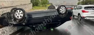 Երևանում Ford-ը բախվել է բազալտե եզրաքարին և գլխիվայր շրջվել՝ մասամբ հայտնվելով ճանապարհի մեջտեղում. կա վիրավոր․ shamshyan.com