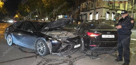 Երևանի կենտրոնում բախվել են «Hyundai Elantra»-ն ու «Toyota»-ն. կա 3 վիրավոր. shamshyan.com